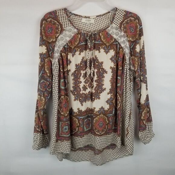 Cute UMGEE USA BOHO TOP WITH FRONT TIE. FLORAL DESIGN. SIZE S. - Picture 14 of 14
